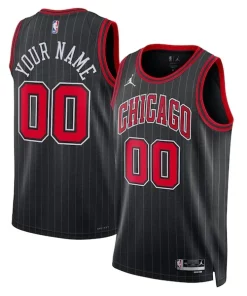 Chicago Bulls Jordan Brand Unisex 2022/23 Exquisite Swingman Custom Jersey Statement Edition Black