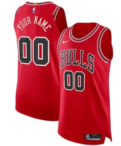 Chicago Bulls Premium Nike Authentic Custom Jersey Red Icon Edition