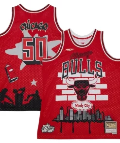 Chicago Bulls x Tats Cru Hardwood Classics Sophistiqué Fashion Jersey Red