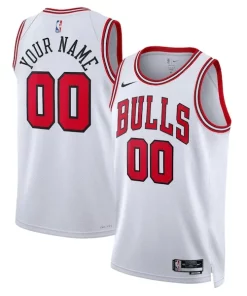Chicago Gracieux Bulls Nike Unisex Swingman Custom Jersey White Association Edition