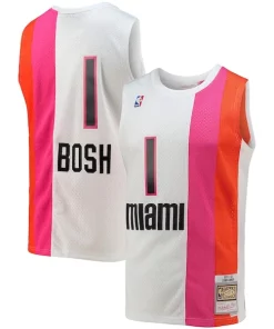 Chris Bosh Miami Heat 2001/02 Hardwood Classics Sophistiqué Swingman Jersey White