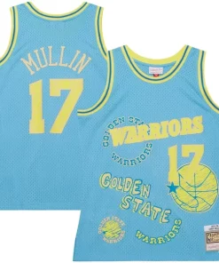 Chris Mullin Golden State Exquisite Warriors 1993/94 Swingman Sidewalk Sketch Jersey Light Blue