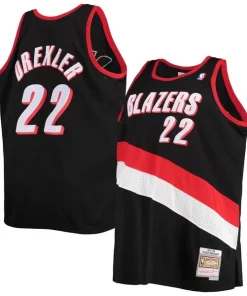 Clyde Drexler Portland Trail Blazers 1991/92 Big & Tall Superbe Hardwood Classics Swingman Jersey Black