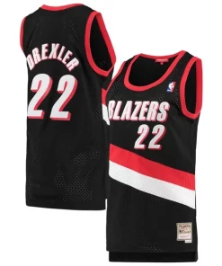 Clyde Drexler Portland Trail Blazers Women's Exclusif 1991/92 Hardwood Classics Swingman Jersey Black