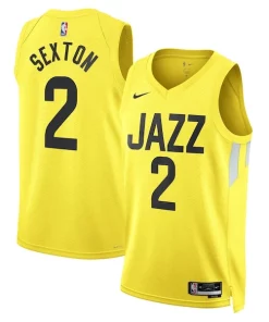 Collin Sexton Utah Jazz Nike Unisex Swingman Jersey Icon Edition Classique Gold