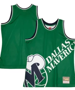 Dallas Mavericks Hardwood Classics Blown Out Fashion Jersey Authentique Green