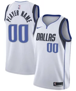 Dallas Mavericks Nike Custom Swingman Jersey Dashing White Association Edition