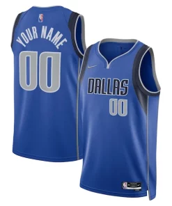 Dallas Mavericks Nike Prime 2021/22 Diamond Swingman Custom Jersey Icon Edition Blue