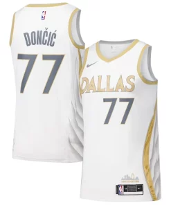 Dallas Mavericks Nike Swingman Player Jersey City Élégant Edition White