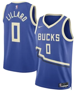 Damian Lillard Milwaukee Bucks Nike Unisex 2024/25 Swingman Distingué Player Jersey City Edition Royal