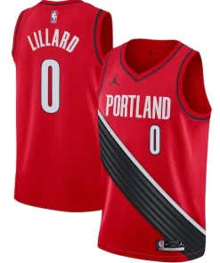 Damian Lillard Portland Trail Blazers Jordan Brand 2020/21 Swingman Jersey Statement Edition Red Commémoratif