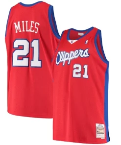 Darius Miles LA Clippers Hardwood Classics Stylish Swingman Jersey Red
