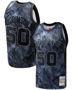 David Robinson Exclusif San Antonio Spurs Hardwood Classics 1998/99 Tie Dye Swingman Jersey Black