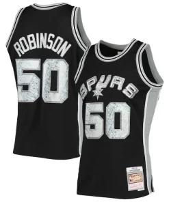 David Robinson San Antonio Spurs 1998/99 Hardwood Classics NBA 75th Exclusif Anniversary Diamond Swingman Jersey Black