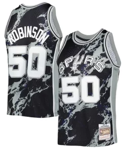 David Robinson San Antonio Spurs 1998/99 Hardwood Confortable Classics Marble Swingman Jersey Black