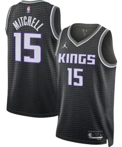 Davion Mitchell Sacramento Kings Collectible Jordan Brand Unisex Swingman Jersey Statement Edition Black
