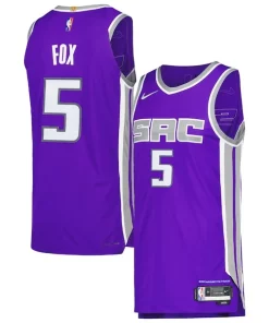 De'Aaron Fox Sacramento Kings Captivant Nike Authentic Player Jersey Icon Edition Purple