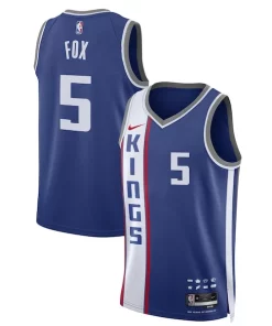 De'Aaron Fox Sacramento Kings Nike Premium Unisex 2023/24 Swingman Jersey Blue City Edition