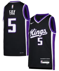 De'Aaron Fox Sacramento Kings Nike Youth Swingman Jersey Icon Edition Purple Dashing
