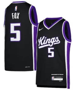 De'Aaron Fox Superbe Sacramento Kings Nike Youth Swingman Jersey Icon Edition Purple