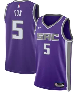 De'Aaron Fox Splendide Sacramento Kings Nike Unisex Swingman Jersey Icon Edition Purple