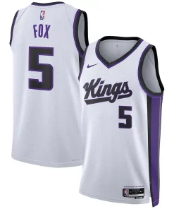 De'Aaron Fox Superbe Sacramento Kings Nike Unisex Swingman Jersey Association Edition White