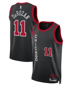 DeMar DeRozan Chicago Bulls Nike Unisex 2023/24 Swingman Jersey Black Dashing City Edition