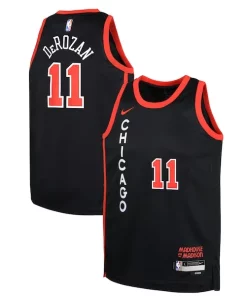 DeMar DeRozan Chicago Bulls Nike Youth Swingman Commémoratif Replica Jersey City Edition Black