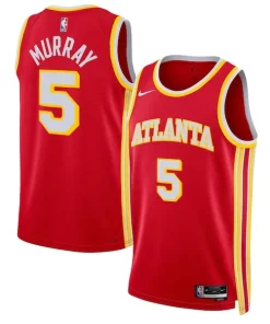Dejounte Murray Atlanta Hawks Nike Premium Unisex Swingman Jersey Icon Edition Red