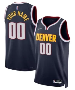 Denver Nuggets Nike 2021/22 Diamond Swingman Custom Jersey Icon Edition Navy Charming