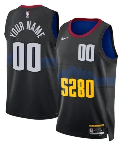 Denver Nuggets Nike Unisex 2023/24 Custom Swingman Jersey Black City Moderne Edition