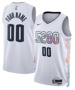 Denver Nuggets Nike Unisex Stylish 2024/25 Custom Swingman Jersey City Edition White