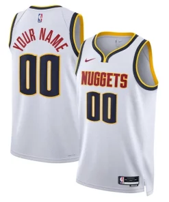 Denver Nuggets Nike Unisex Swingman Custom Commémoratif Jersey White Association Edition