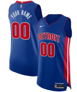 Detroit Pistons Exceptionnel Nike Authentic Custom Jersey Blue Icon Edition