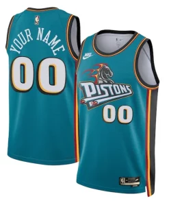Detroit Pistons Nike Unisex Authentique 2022/23 Custom Swingman Jersey Classic Edition Teal