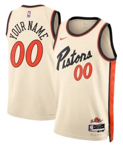 Detroit Pistons Nike Unisex Prime 2024/25 Custom Swingman Jersey City Edition White