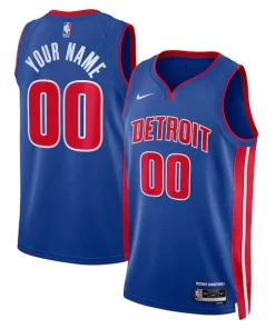 Detroit Pistons Nike Unisex Swingman Custom Jersey Gracieux Blue Icon Edition