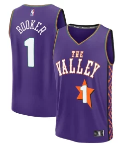 Devin Booker Phoenix Suns Youth 2024/25 Fast Break Player Jersey City Élégant Edition Purple