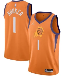 Devin Booker Phoenix Suns Jordan Bold Brand 2020/21 Swingman Jersey Statement Edition Orange