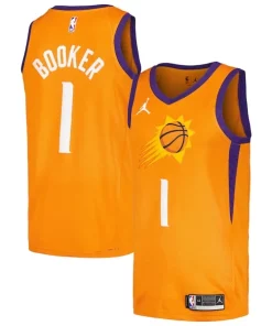 Devin Booker Phoenix Suns Jordan Brand Swingman Player Jersey Statement Splendide Edition Orange