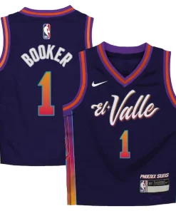 Devin Booker Phoenix Suns Nike Preschool Personalisable Swingman Replica Jersey City Edition Purple