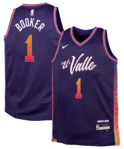Devin Booker Phoenix Suns Nike Youth Swingman Vibrant Replica Jersey City Edition Purple
