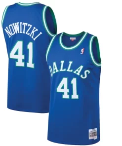 Dirk Nowitzki Dallas Mavericks 1998/99 Hardwood Classics Swingman Authentique Jersey Blue