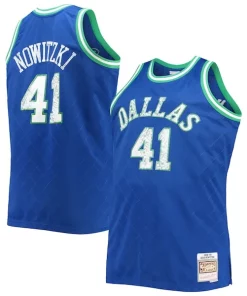 Dirk Nowitzki Dallas Mavericks Big & Tall 1998/99 NBA 75th Anniversary Diamond Haut de gamme Swingman Jersey Blue