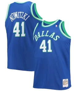 Dirk Refiné Nowitzki Dallas Mavericks Big & Tall 1998/99 Hardwood Classics Swingman Jersey Blue