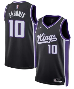 Domantas Sabonis Sacramento Kings Personalisable Nike Unisex Swingman Jersey Association Edition Black