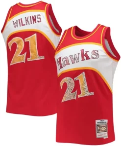 Dominique Wilkins Atlanta Hawks 1986/87 Hardwood Classics NBA 75th Anniversary Diamond Swingman Jersey Admirable Red