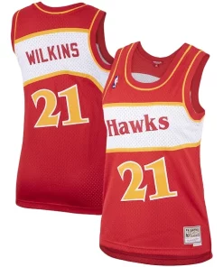 Dominique Wilkins Atlanta Hawks Dashing Women's Hardwood Classics Swingman Jersey Red