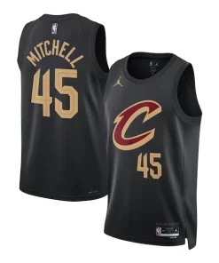 Donovan Mitchell Cleveland Cavaliers Jordan Brand Unisex Swingman Jersey Statement Edition Black Splendide