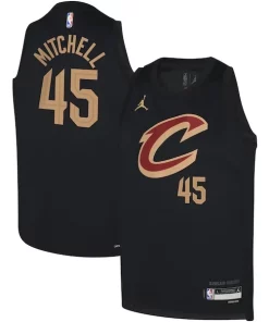 Donovan Mitchell Cleveland Cavaliers Jordan Brand Youth Swingman Jersey Statement Stylish Black